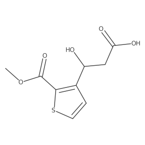 (3S)-3-hydroxy-3-[2-(methoxycarbonyl)thiophen-3-yl]propanoic acid结构式