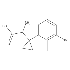 2-Amino-2-[1-(3-bromo-2-methylphenyl)cyclopropyl]acetic acid结构式