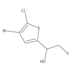 1-(4-Bromo-5-chlorothiophen-2-yl)-2-fluoroethan-1-ol结构式