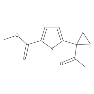 Methyl 5-(1-acetylcyclopropyl)thiophene-2-carboxylate Structure