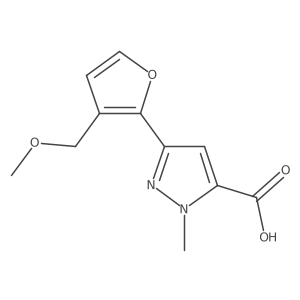 3-[3-(methoxymethyl)furan-2-yl]-1-methyl-1H-pyrazole-5-carboxylic acid Structure