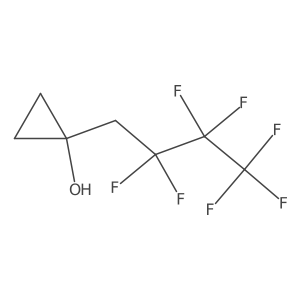 1-(2,2,3,3,4,4,4-Heptafluorobutyl)cyclopropan-1-ol结构式