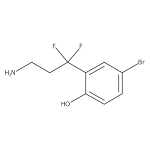 2-(3-Amino-1,1-difluoropropyl)-4-bromophenol Structure