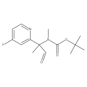tert-butyl N-[2-(4-fluoropyridin-2-yl)-1-oxopropan-2-yl]-N-methylcarbamate结构式