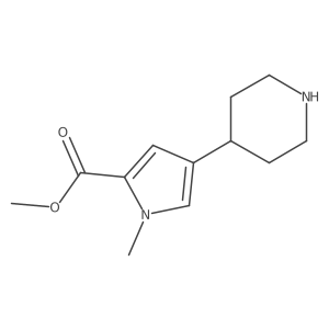 methyl 1-methyl-4-(piperidin-4-yl)-1H-pyrrole-2-carboxylate结构式