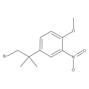 4-(1-Bromo-2-methylpropan-2-yl)-1-methoxy-2-nitrobenzene结构式