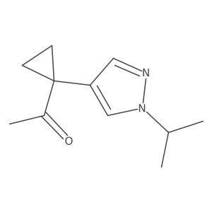 1-{1-[1-(propan-2-yl)-1H-pyrazol-4-yl]cyclopropyl}ethan-1-one Structure