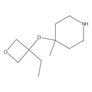 4-[(3-Ethyloxetan-3-yl)oxy]-4-methylpiperidine结构式