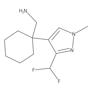 {1-[3-(difluoromethyl)-1-methyl-1H-pyrazol-4-yl]cyclohexyl}methanamine Structure