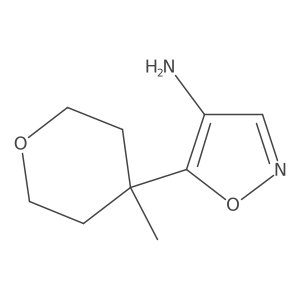 5-(4-Methyloxan-4-yl)-1,2-oxazol-4-amine Structure