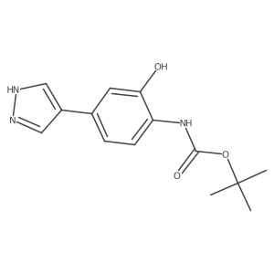 tert-butyl N-[2-hydroxy-4-(1H-pyrazol-4-yl)phenyl]carbamate结构式