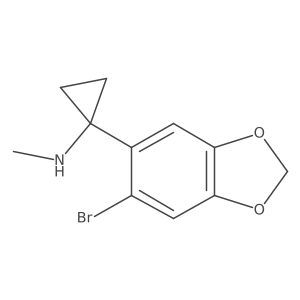 1-(6-bromo-1,3-dioxaindan-5-yl)-N-methylcyclopropan-1-amine Structure