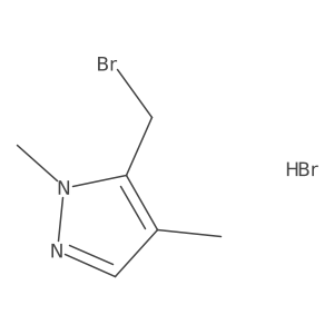 5-(Bromomethyl)-1,4-dimethylpyrazole;hydrobromide结构式