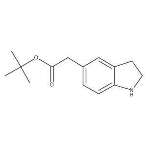 Tert-butyl 2-(2,3-dihydro-1H-indol-5-yl)acetate Structure