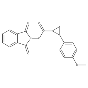 rac-1,3-dioxo-2,3-dihydro-1H-isoindol-2-yl (1R,2R)-2-(4-methoxyphenyl)cyclopropane-1-carboxylate Structure