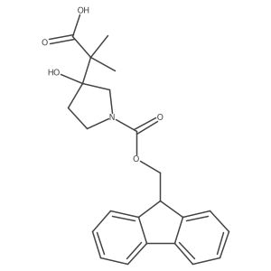 2-(1-{[(9H-fluoren-9-yl)methoxy]carbonyl}-3-hydroxypyrrolidin-3-yl)-2-methylpropanoic acid Structure