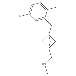 ({3-[(2,5-Difluorophenyl)methyl]bicyclo[1.1.1]pentan-1-yl}methyl)(methyl)amine结构式