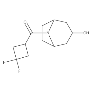 8-(3,3-Difluorocyclobutanecarbonyl)-8-azabicyclo[3.2.1]octan-3-ol Structure