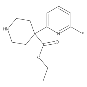Ethyl 4-(6-fluoropyridin-2-yl)piperidine-4-carboxylate结构式