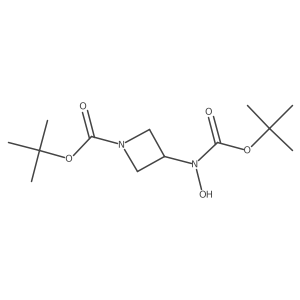 Tert-butyl 3-[hydroxy-[(2-methylpropan-2-yl)oxycarbonyl]amino]azetidine-1-carboxylate结构式