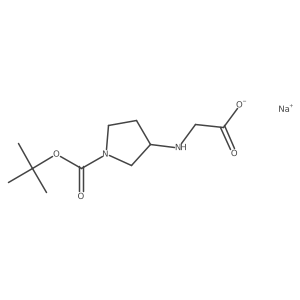 Sodium;2-[[(3S)-1-[(2-methylpropan-2-yl)oxycarbonyl]pyrrolidin-3-yl]amino]acetate结构式
