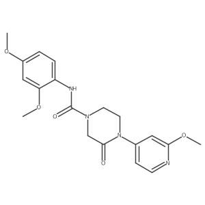 N-(2,4-Dimethoxyphenyl)-4-(2-methoxypyridin-4-yl)-3-oxopiperazine-1-carboxamide Structure