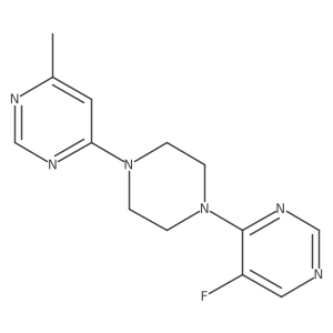 4-[4-(5-Fluoropyrimidin-4-yl)piperazin-1-yl]-6-methylpyrimidine结构式