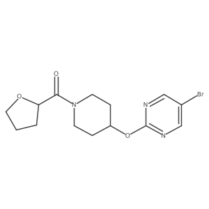 5-Bromo-2-{[1-(oxolane-2-carbonyl)piperidin-4-yl]oxy}pyrimidine Structure