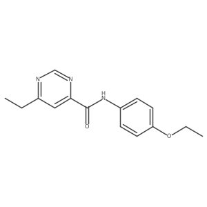 N-(4-ethoxyphenyl)-6-ethylpyrimidine-4-carboxamide结构式