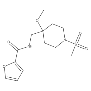 N-[(4-Methoxy-1-methylsulfonylpiperidin-4-yl)methyl]furan-2-carboxamide结构式
