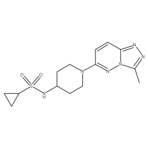 N-(1-{3-methyl-[1,2,4]triazolo[4,3-b]pyridazin-6-yl}piperidin-4-yl)cyclopropanesulfonamide结构式
