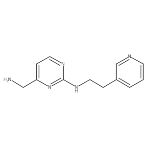 4-(aminomethyl)-N-[2-(pyridin-3-yl)ethyl]pyrimidin-2-amine结构式