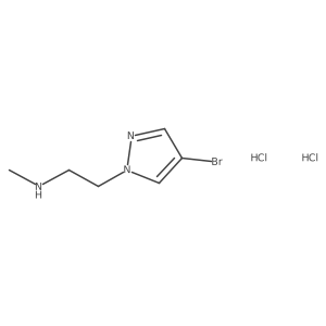 [2-(4-bromo-1H-pyrazol-1-yl)ethyl](methyl)aminedihydrochloride Structure