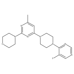 4-{4-[4-(5-Fluoropyrimidin-4-yl)piperazin-1-yl]-6-methylpyrimidin-2-yl}morpholine Structure