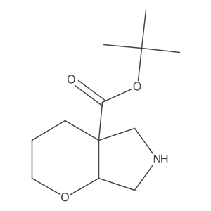 rac-tert-butyl (4aR,7aS)-octahydropyrano[2,3-c]pyrrole-4a-carboxylate Structure