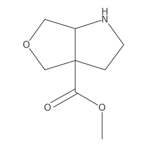 methyl hexahydro-1H-furo[3,4-b]pyrrole-3a-carboxylate结构式