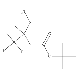 Tert-butyl 4-amino-3-methyl-3-(trifluoromethyl)butanoate结构式
