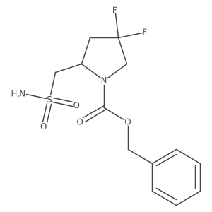 Benzyl 4,4-difluoro-2-(sulfamoylmethyl)pyrrolidine-1-carboxylate Structure