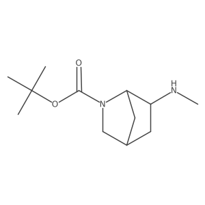 rac-tert-butyl (1R,4R,6S)-6-(methylamino)-2-azabicyclo[2.2.1]heptane-2-carboxylate Structure