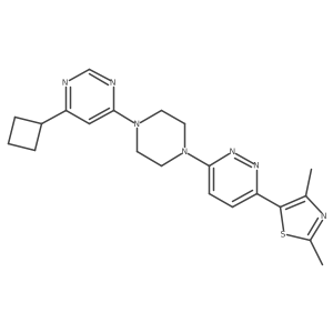 4-Cyclobutyl-6-{4-[6-(2,4-dimethyl-1,3-thiazol-5-yl)pyridazin-3-yl]piperazin-1-yl}pyrimidine Structure