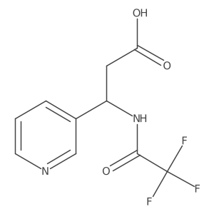 (3R)-3-(pyridin-3-yl)-3-(2,2,2-trifluoroacetamido)propanoic acid结构式