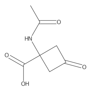 1-Acetamido-3-oxocyclobutane-1-carboxylic acid Structure