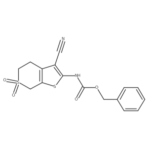 benzyl N-{3-cyano-6,6-dioxo-4H,5H,7H-6lambda6-thieno[2,3-c]thiopyran-2-yl}carbamate Structure