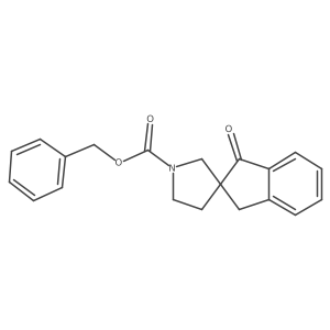 Benzyl 1-oxo-1,3-dihydrospiro[indene-2,3'-pyrrolidine]-1'-carboxylate结构式