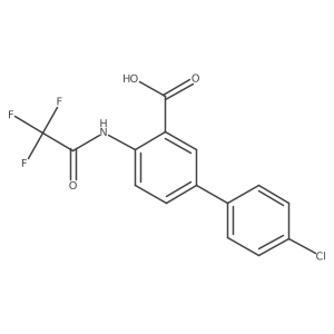 4'-Chloro-4-(2,2,2-trifluoroacetamido)-[1,1'-biphenyl]-3-carboxylic acid Structure