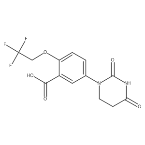 5-(2,4-Dioxo-1,3-diazinan-1-yl)-2-(2,2,2-trifluoroethoxy)benzoic acid结构式
