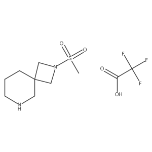 2-Methanesulfonyl-2,6-diazaspiro[3.5]nonane, trifluoroacetic acid结构式
