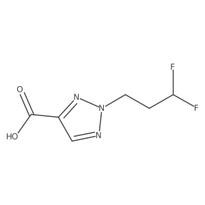 2-(3,3-Difluoropropyl)-2H-1,2,3-triazole-4-carboxylic acid结构式