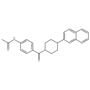 N-{4-[4-(1,8-naphthyridin-2-yl)piperidine-1-carbonyl]phenyl}acetamide Structure
