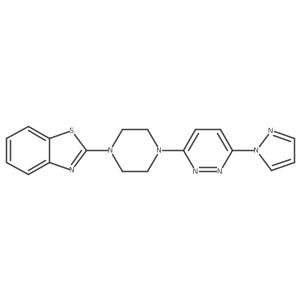 2-{4-[6-(1H-pyrazol-1-yl)pyridazin-3-yl]piperazin-1-yl}-1,3-benzothiazole Structure